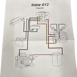 Instalacja elektryczna w oplocie bawełnianym pasuje do BMW R12 magneto